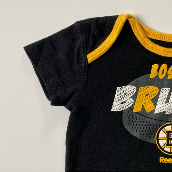 Bruins Reebok One Piece Size 18 Months NWT New Outfit Baby Boys Girls Black NHL - Picture 6 of 9